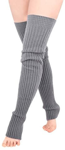 TeeYee Damen Stulpen Winter Beinwärmer Beinstulpen Strumpf Lang Kniewärmer | Extra Lang Gestrickte Warme Kniewärmer,für Frauen,Mädchen,Yoga,Ballett Socken