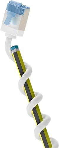 Goobay CAT 6A Patch Cable Slim/Ultra Flexible RJ45 CAT 6A Network Cable U/FTP CU/Thin Ethernet Cable with Short Connectors / 10 Gbit/s LSZH, Kink Protection/White 15 m / 74341