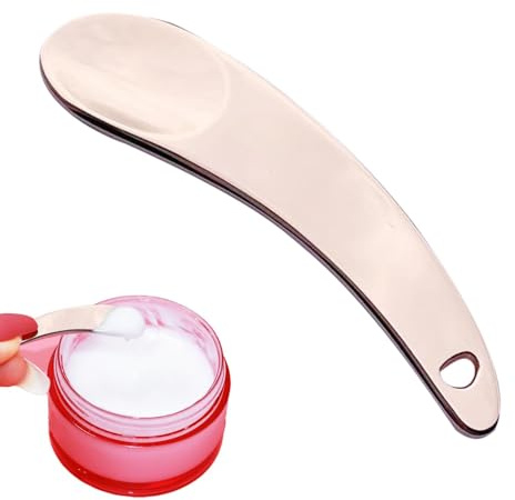 Cucchiaio per crema per gli occhi, spatola per cosmetici | Spatola per la cura della pelle riutilizzabile a forma di cucchiaio con dente - Cucchiaio per crema in lega di zinco, spatola per trucco picc