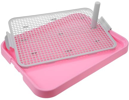 Toyvian Inodoro para Perros Antideslizante WC Interior para Mascotas con Diseño Práctico y Mango de Rosa