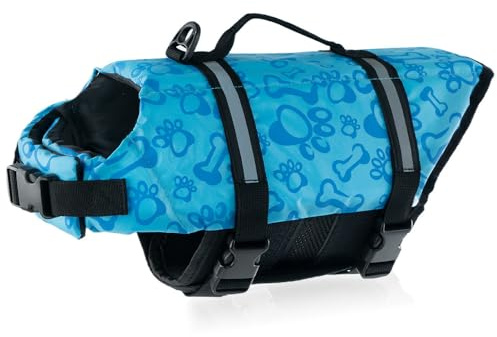 Syzplnwy Hundeschwimmweste – Haifischflossen-Schwimmweste zum Schwimmen und Bootfahren, verstellbare schwimmende Schwimmweste mit Rettungsgriff für kleine/mittelgroße/große Hunde und Katzen