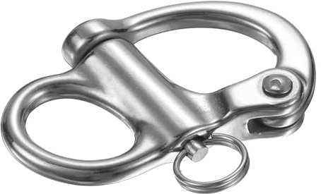 PATIKIL Grillete de liberación rápida de 2.7 pulgadas, acero inoxidable 316, grillete fijo para barco, conector de vela para acampar al aire libre, barcos náuticos, cadenas industriales para mascotas
