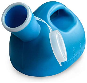 UZAMIRLEX Urinoir Portable étanche, Urinoir for Homme, récipient de Collecte d'urine 2000 ML, Bleu, Blanc(Blue)