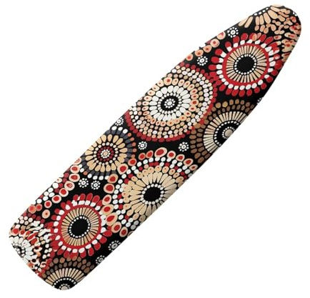Copriasse Da Stiro Universale 120X40 Rosso Beige Morbida Custodia Con Elastico, Resistente Al Calore, Rivestimento Impermeabile Anti-Bruciatura Con Bordo Elastico
