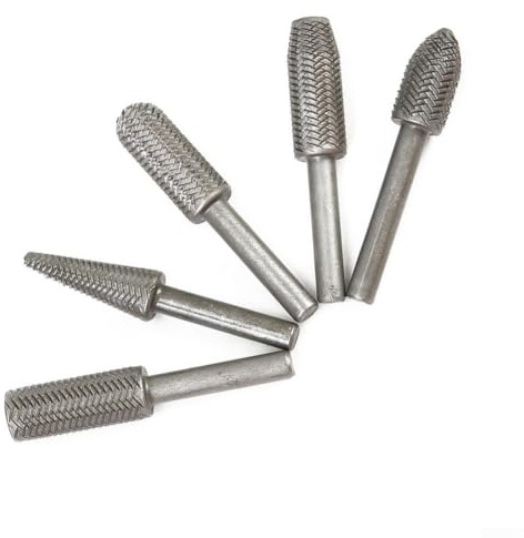Juego de 5 Fresas rotativas de Acero,Brocas de Acero con Alto Contenido de Carbono,Herramientas para Dar Forma a Metal,Accesorios de Taladro,limas,Kit de Fresas de Pulido,Herramientas de escofina Rot