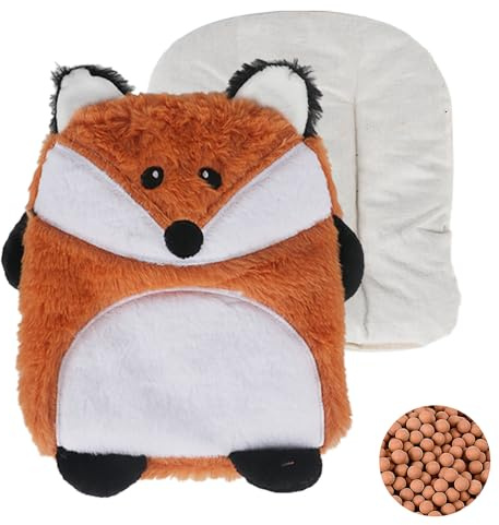 Dhqkqg Wärmekissen Mikrowelle, Fuchs Mikrowelle Heizung Pad, Wärmflasche für MIkrowelle, Süß Wärmekissen Kinder, Wärmflasche Tier, la Douleur Musculaire, für Frauen Mädchen Katzenliebhaber