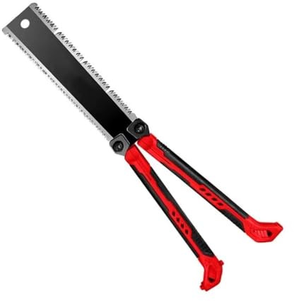 Multipurpose Double-Edge Folding Hand Saw - Portable Wear-Resistant Woodworking Tool for Furniture & Floors