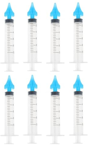 NIYANGLE Extraction Cérumen 4 Ensembles d'Irrigateurs Auriculaires 10 Ml pour Hygiène Oreille Adulte à Domicile Embouts Évasés
