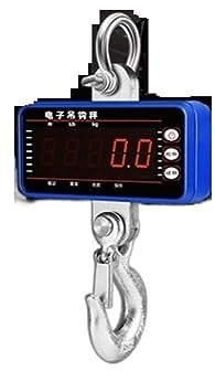 Escala colgante Báscula colgante de grúa Digital 1500kg/1000kg/500kg con Control remoto 65 pies, báscula gancho pesaje Industrial LED alta resistencia(1500KG Blue)
