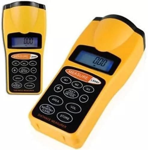 MISURATORE DI DISTANZA METRO PUNTATORE LASER ULTRASUONI DISPLAY LCD MISURA 18 M