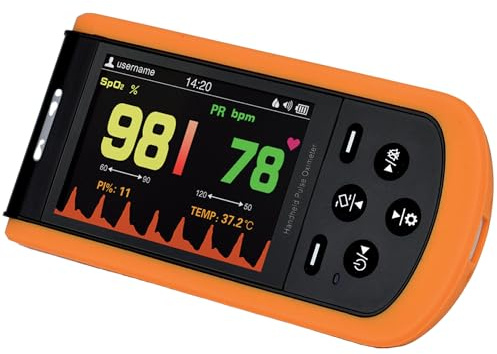 GIMA Oxímetro OXY-110, Oxímetro de pulso digital: monitorización precisa de la saturación de oxígeno (SpO2) y de la frecuencia cardíaca, oxímetro de dedo portátil, SpO2, Manual multilingüe
