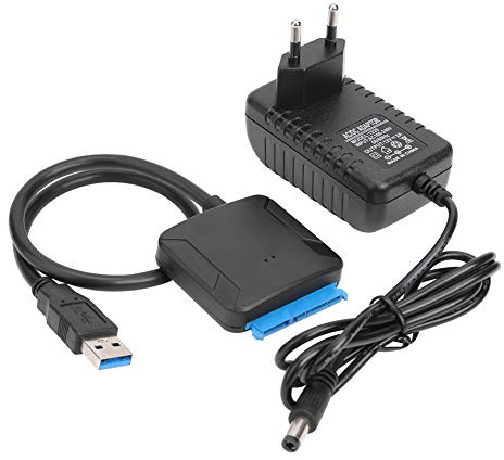 Domybest Adaptateur USB 3.0 vers SATA Câble de Conversion USB 3.0 vers SATA Transmission Rapide Adaptateur de Disque Dur SSD Externe 2,5/3,5 Pouces