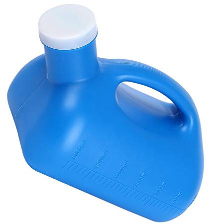 YNGJUENCP 3000ML Großes Männliches Urinal Tragbare Schraubkappe Topf Mund Kein Geruch Mens Töpfchen Pee Flaschensammler Reisetoilette (blau)