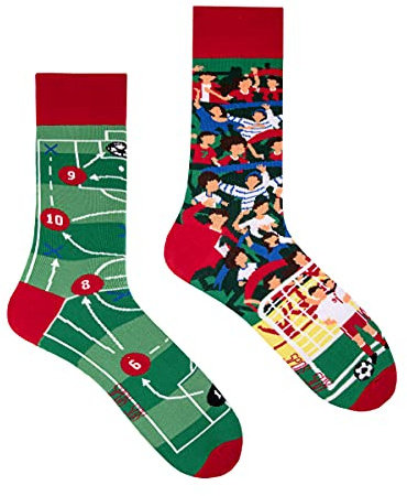 Spox Sox - calcetines coloridos, divertidos y extravagantes - un regalo divertido, 36-39, Fútbol