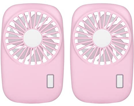 VOSAREA 2 Pièces Ventilateur Portatif Ventilateur Usb c Mini Portable Mini- Rechargeable Rechargeable Portatif Léger Poche Petit