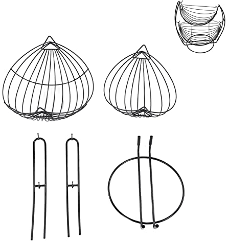 MISETA Corbeille à fruits, 2 étages, panier circulaire pour fruits, légumes, fruits, support de bureau