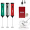 ROSSO potente mini montalatte automatico portatile USB C ricaricabile Schiuma maker Agitatore per caffè Montalatte Frusta per schiumare il latte Piccolo per bambini caffe regalo