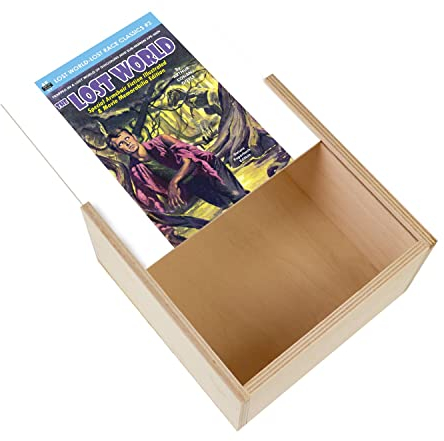 Fabulous Box Box aus Holz – Die Welt verloren Nanar Altes Filmplakat Retro Kino Poster Vintage 2 (11 x 11 x 3,5 cm)