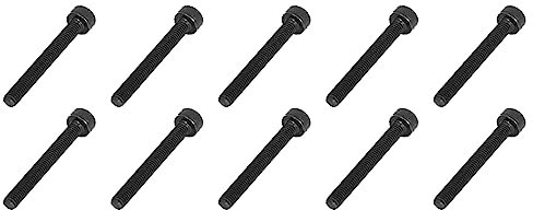 QUARKZMAN M3x25mm Sechskant Kopf Schrauben x 100Stk 12.9 Legierter Stahl Gerändelt Rutschfest Kappe Bolzen Verschlüsse für Haus Konstruktion Baumaschine Werkzeug [Schwarz Schwenkkopf]