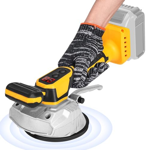 Ecarke Cordless Tile Vibration Tool Compatible with DeWALT 20V Battery: Portable Tiler Vibration Leveling Machine with 8 Adjustable Speed,Suction Cup,Digital Display for Floor,Tile,Wall