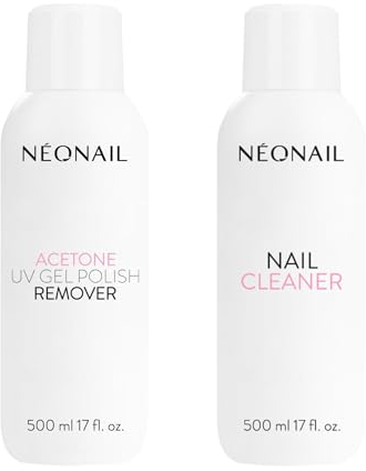 NÉONAIL UV Nagellackentferner Aceton 500 ml - Gel Nägel Cleaner - Aceton Reiniger - UV Gel Nail Cleaner 500 ml - Entfetter - Nail Dehydrator - Gellack Entferner - Remover Set