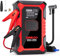 GOOLOO A3 Starthilfe Powerbank mit Kompressor, 3000A 150PSI Spitzenstrom Starter Powerbank für 12V Fahrzeuge(Bis zu 9.0L Benzin/6.5L Diesel), Tragbare Auto Starthilfe mit Digitale und LED