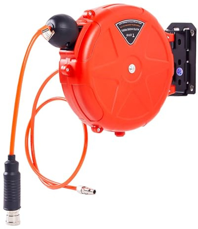 Baoblaze Retractable Air Hose Reel Air Compressor Hose Reel Slow Retraction Water Hose Reel for Garden Garage DIY Projects Car Washing