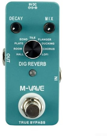 Professionell für MVAVE DIG REVERB Digital Pedal 9 Reverb-Typen, kompaktes Design