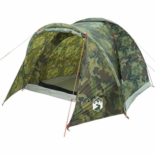 vidaXL Tente de pêche 2 Personnes Camouflage imperméable, Tente de Camping, Tente de Jardin, abri d'extérieur, abri de pêche, abri de Camping