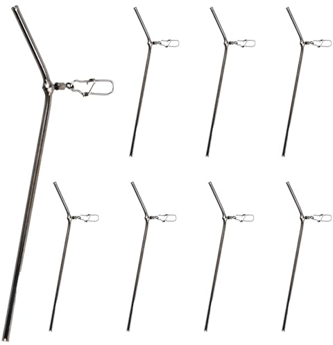 Set di 8 Manicotti in Metallo Anti-groviglio per la Pesca, 9 cm, Accessori per la Pesca alla Canna e all'alimentatore precisi con giraviti
