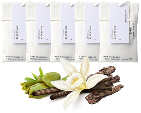5 Pcs Luxury Scented Sachets for Closets & Drawers, 180 Days Long-Lasting Fragrance Bags for Car, Wardrobe, Bedroom & Home, Premium Hanging Sachets for Clothes & Spaces (Oud)