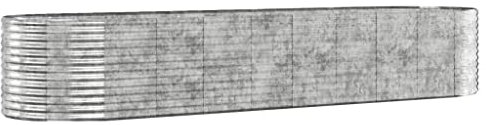 Bancal de acero con recubrimiento en polvo 396 x 100 x 68 cm – Plata, duradero y fácil de limpiar para el cuidado del jardín, ideal para cultivo de verduras y parterres de hierbas