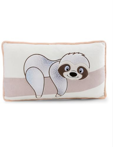 NICI Kuscheltier Kissen Faultier Izzy Icetumbler 43x25cm - beige - Flauschiges Kuschelkissen für Kinder und Erwachsene, Plüschkissen ideal für Zuhause, Kindergarten oder unterwegs - 62446