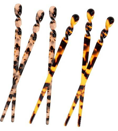 Mikinona 6pezzi Bacchette per Capelli Cinesi Vintage di Bastoncini per Capelli da Donna Accessori per Decorativi Facile da Usare per Chignon e Altri Stili