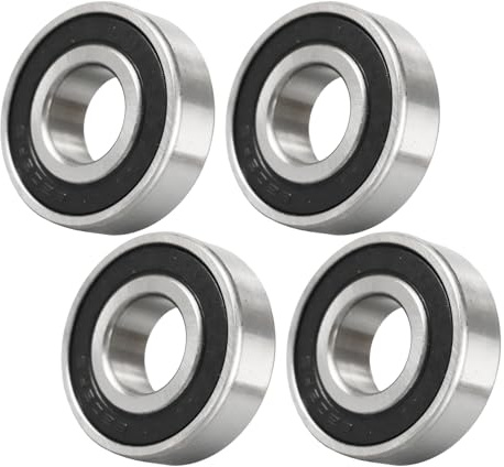 Flewdart 4pcs Kugellager 6203RS, rillenkugellager 17 x 40 x 12mm 6203 2rs doppelte Schutzchromlegierung für DIY, Drehbänke, Motoren, 3D-Drucker, Fräsmaschinen(6203RS 4pcs)