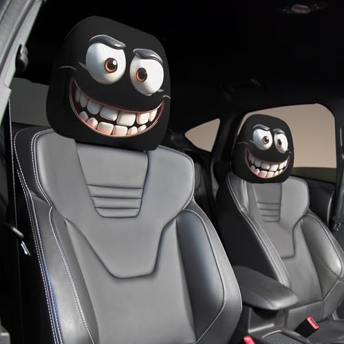 CHIHOLEN 2 pièces de housses pour appuie-tête de voiture, couvre-tête amusant pour sièges de voiture, housse universelle pour appuie-tête de voiture, couvre-tête pour sièges de voiture, housses pour