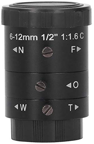 KP - 0612 3MP 6-12mm Zoom Lens, C - Mount Industrial Camera Lens, High Definition Manual Focus Lens with Aperture Ring, Aluminum Alloy Body for CCTV Microscope and Surveillance S