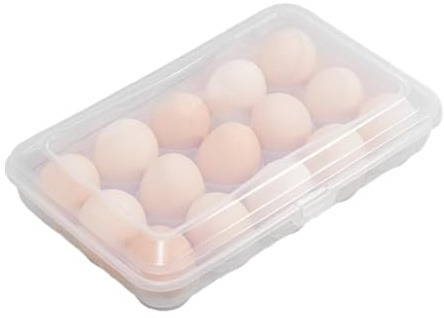 Contenitore Portauova Trasparente da Frigorifero Organizer Dispenser | Impilabile Contenitore per uova di gallina per frigorifero, cucina, dispensa, ripiano, piano l