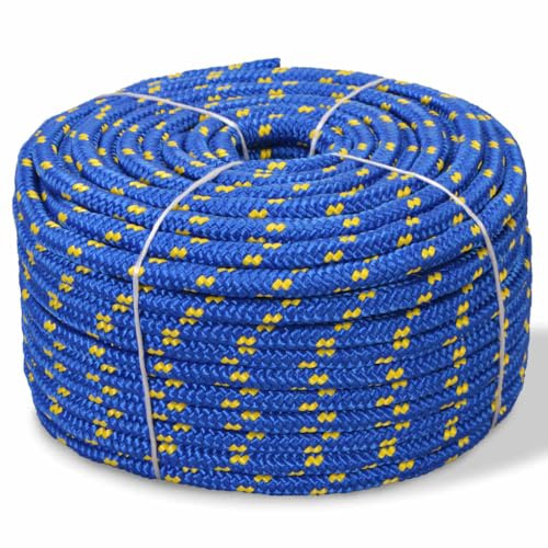 vidaXL Corde de Bateau Polypropylène 10 mm 50 m Bleu