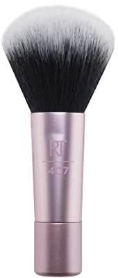 Real Techniques Mini Multitask Makeup Brush, For Blush, Bronzer and Powder, Face Brush with Custom-Cut Synthetic Bristles, For Loose and Pressed Powder, Travel Sized, Vegan and Cruelty-Free, 1 Count