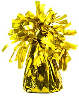 Conf. 4 Pesetti per Palloncini Elio, Colore Oro, 130 g