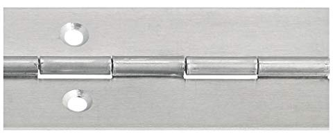 Gedotec Klavierband zum Schrauben Türband gerollt Tür-Scharnier Aluminium blank | Aufschraubscharnier 3500 x 32 mm | Möbelscharnier gebohrt | 1 Stück - Stangenscharnier Schranktür & Möbel-Schränke