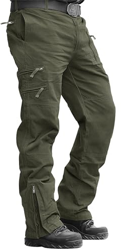 MAGCOMSEN Men's Zip Off Cargo Trousers Work Wear Combat Outdoor Tactical Military Pants,Army Green,38