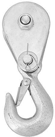 1Pcs High Strength Steel Hook Snatch Block Single Wheel Lifting Pulley for 0.5 Tons Rope System - Heavy Duty Lifting Gear