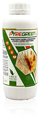 TZYGO - Insetticida Liquido Concentrato | Pyregreen 5,0 | Solo Piretro Naturale, Bassa Residualità | Contro Insetti Volanti e Striscianti | Biodegradabile | 1 Flacone 1000 ml