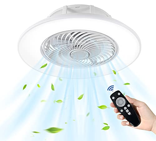 NAIZY Deckenventilator mit Beleuchtung, 90W Modern Deckenleuchte mit Ventilator und Fernbedienung Ultra-Leise Unsichtbar Wind LED Deckenleuchte für Wohnimmer Schlafzimmer Esszimmer - Dimmbar