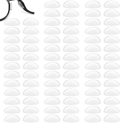 20 Paar Nasenpads Brille, Brillen Nasenpads Selbstklebend, Anti-Rutsch | Brille Nasen Pad, Brillenpolster Nase Weiche Brillenpads Silikon, D Form Aufkleben Nasenpad für Brillen und Sonnenbrillen