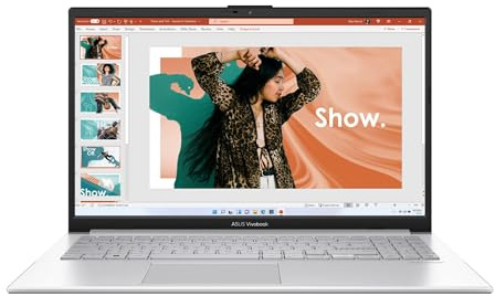 ASUS Laptop Vivobook 15 E1504FA 15.6 Full HD Laptop (AMD Ryzen 5-7520U, 8GB RAM, 512GB SSD, Windows 11, WiFi 6E)