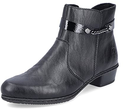 Rieker Damen Klassische Stiefeletten Y0783, Frauen Stiefeletten,Kurzstiefel,uebergangsschuhe,uebergangsstiefel,Boots,schwarz (00),39 EU / 6 UK