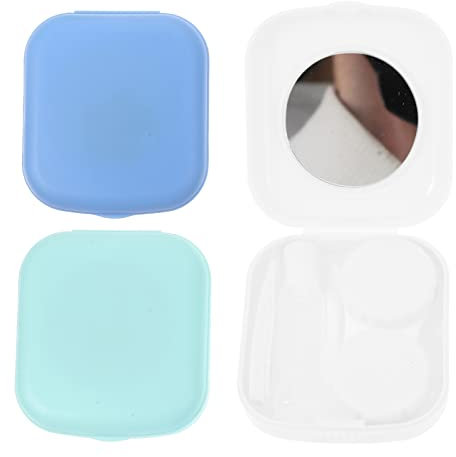 GLEAVI 3 Sets Travel Portable Eyeglass Cases Lens Storage Box Cases for Glasses Storage